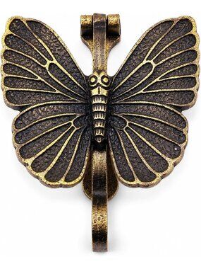 Antique Finish Butterfly Door Knocker | Solid Cast Iron Front Door Decor